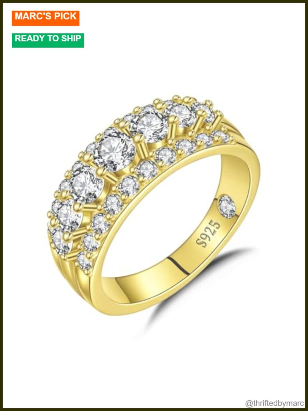 Moissanite Half Eternity Ring Sterling Silver Wedding Band